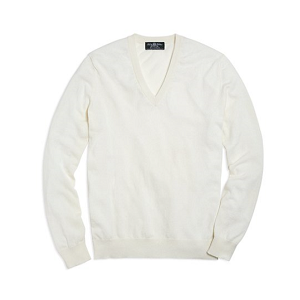 Country Club Lightweight Cashmere V-Neck - Cream